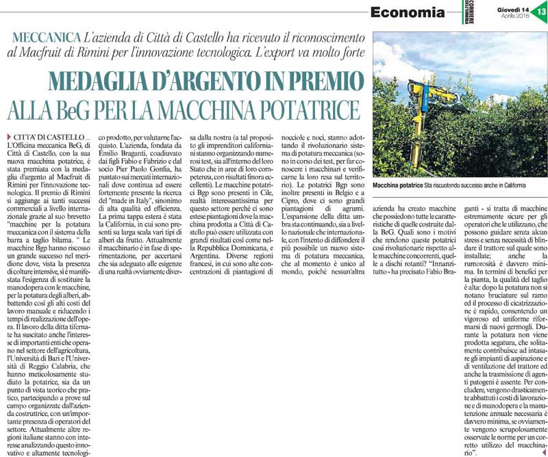 Corriere dell'Umbria 2016